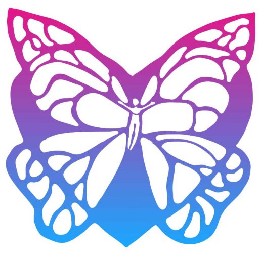 Symbol of Healing & Transformation Human Body in the center of a Butterfly