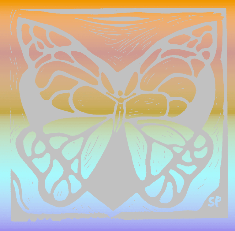 Body Being & Heart Butterfly representing Transformation and Healing
